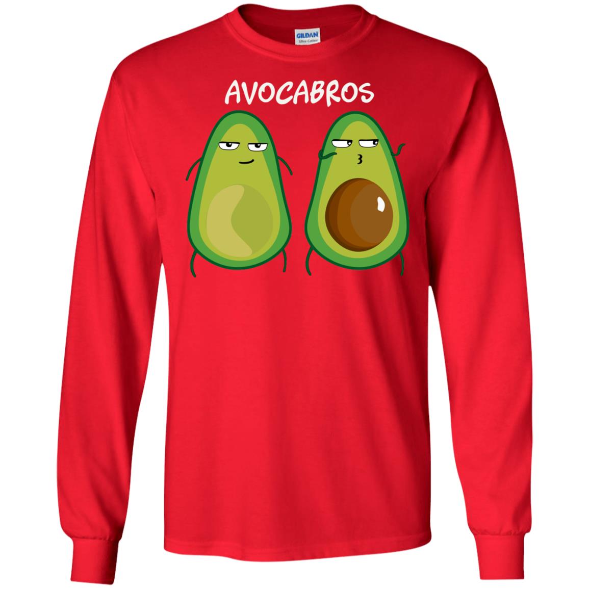 Funny Avocado T-shirt For Bros And Vegans Red