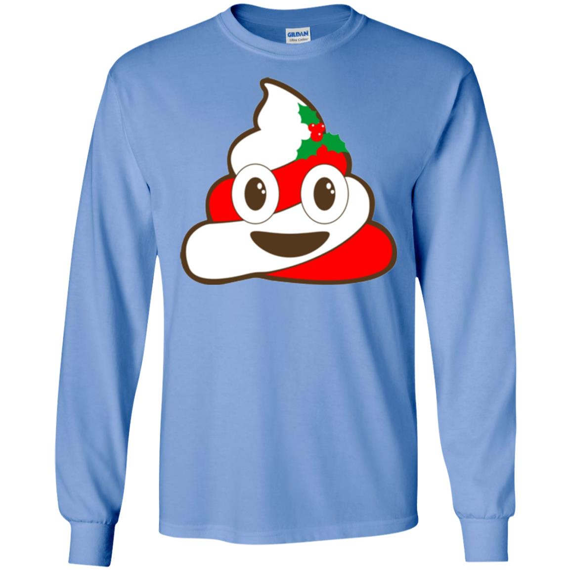 Christmas T-shirt Funny Poop Emojis Carolina Blue