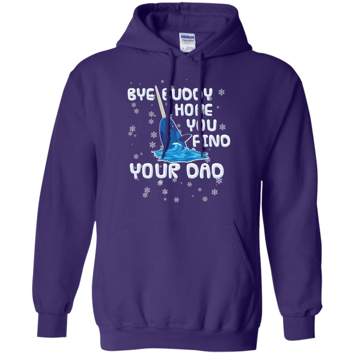 Funny Narwhal T-shirt Bye Buddy Hope You Find Your Day Purple