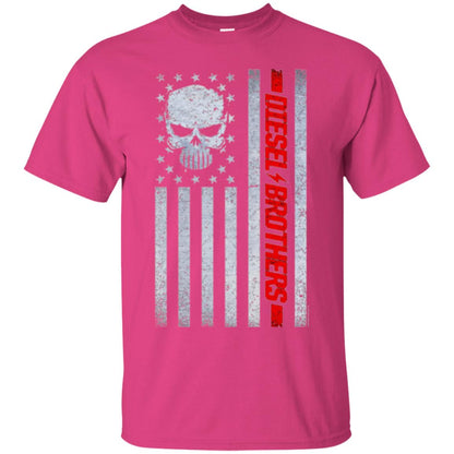 Skull T-shirt Diesel Brothers Grungy American Flag Heliconia