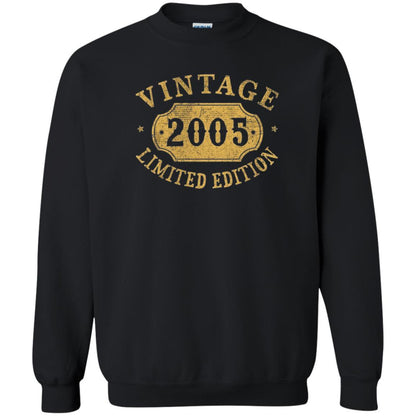 Brithday T-shirt Vintage 2005 Limited Edition Black