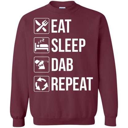 Funny Eat Sleep Dab Repeat T-shirt Maroon
