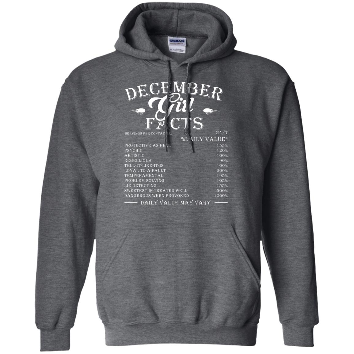 December Girl Facts T-shirt Dark Heather