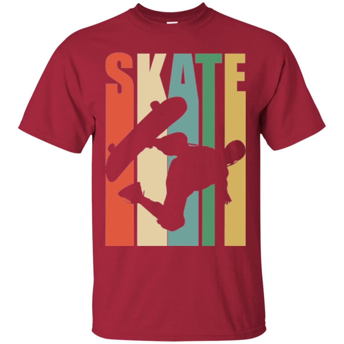 Skateboarder T-shirt Retro Vintage Cardinal