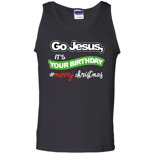 Go Jesus It's Your Birthday Hash Tag Merry Christmas X-mas Christian Gift Shirt Black