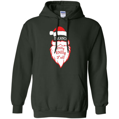 Christmas T-shirt Merry Dilly Dilly Y'all Forest Green