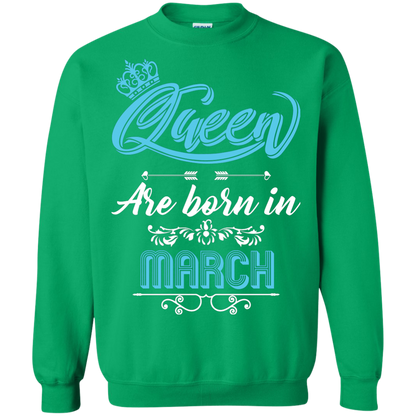 Brithday T-Shirt Queen Are Born In March Irish Green