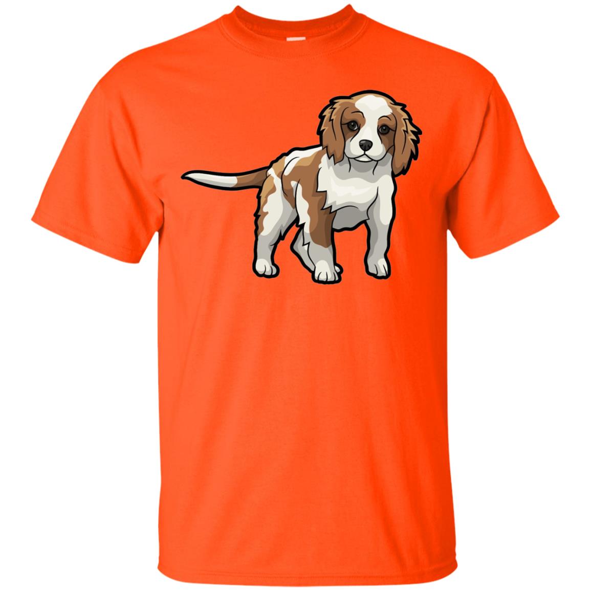 Cute Blenheim Cavalier King Charles Spaniel T-shirt Orange