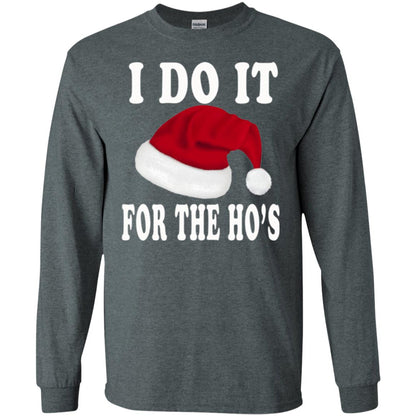 Christmas T-shirt I Do It For The Ho_s Dark Heather