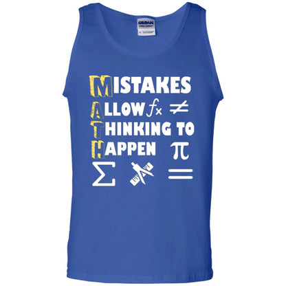 Math Lover T-shirt Mistakes Allow Thinking To Happen Royal