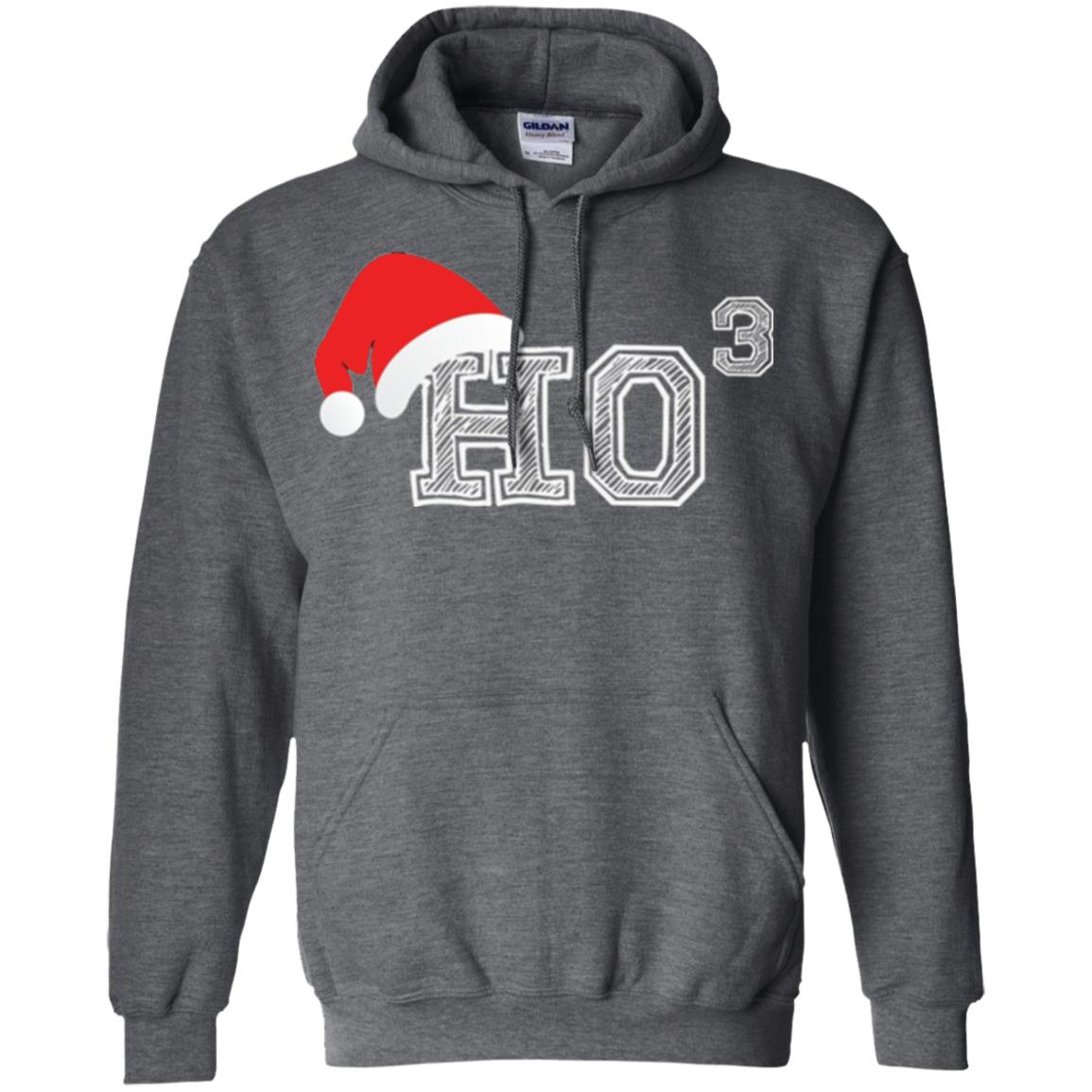 Christmas T Shirt Ho Ho Ho X 3 Third Power Dark Heather