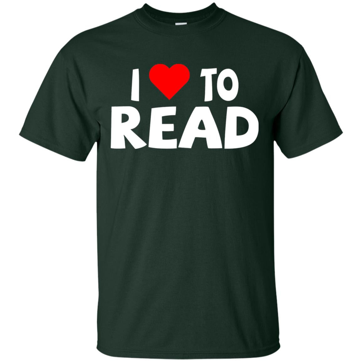 I Love To Read Heart Reader T-shirt Forest