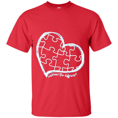 Autism Awareness Shirt Embrace Differences Red