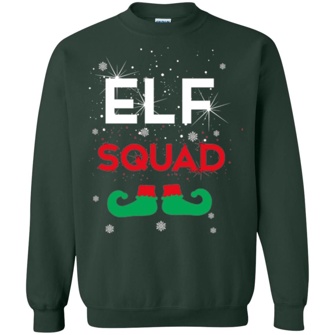 Christmas T-shirt Elf Squad Forest Green