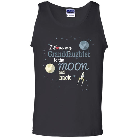 I Love My Granddaughter To The Moon And Back Grandparents Shirt Black