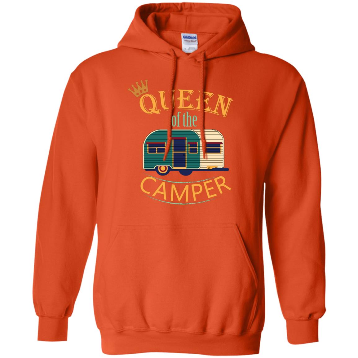 Queen Of The Camper Camping Lover Shirt Orange