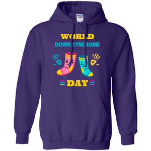 World Down Syndrome Day Hands And Stocks ShirtG185 Gildan Pullover Hoodie 8 oz.