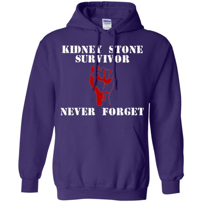 Kidney Stone Survivor Never Forget T-shirt Purple