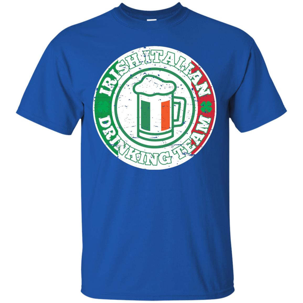 Irish Italian Drinking Team Italy Flag St Patrick_s Day T-shirt Royal