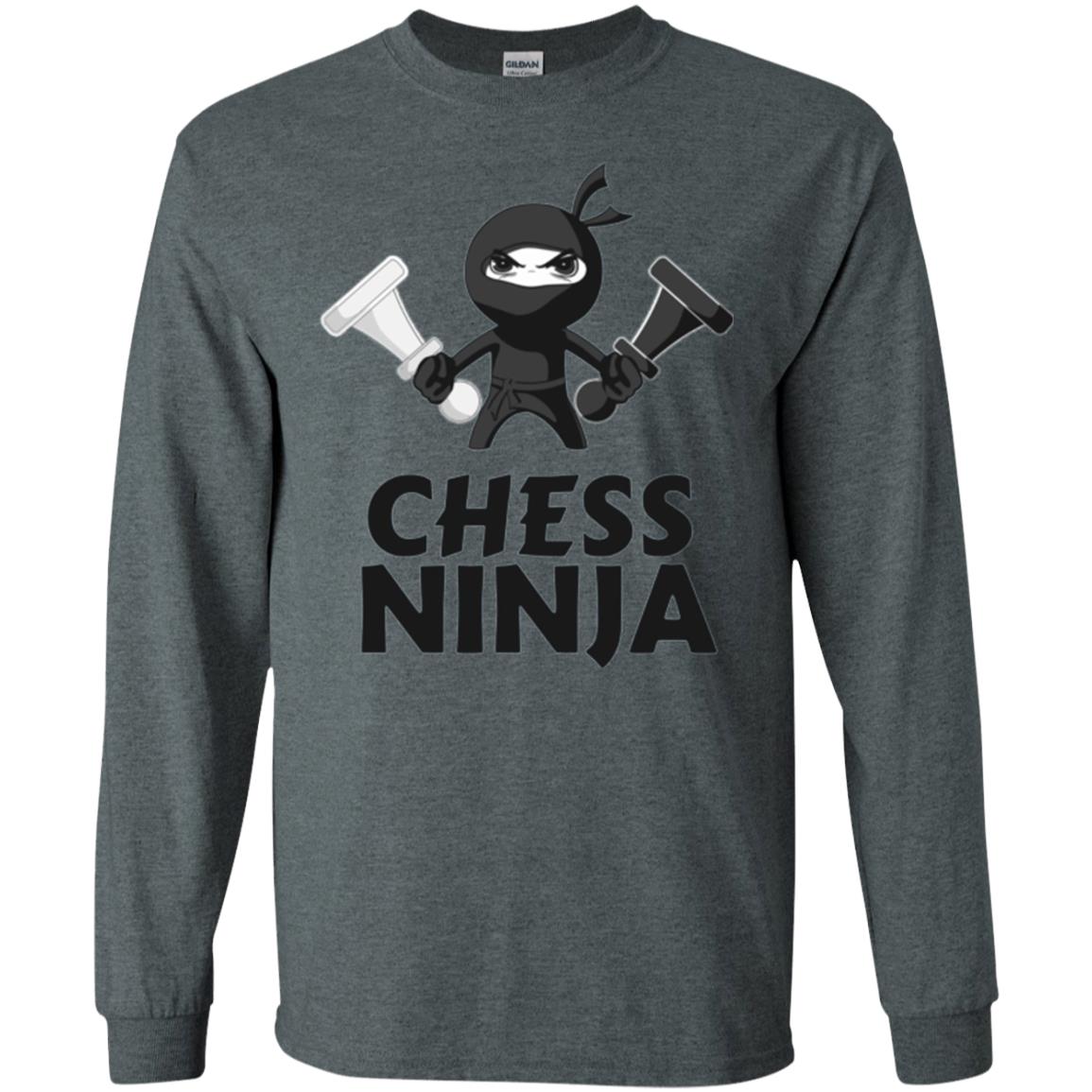 Funny Chess Ninja T-shirt Dark Heather
