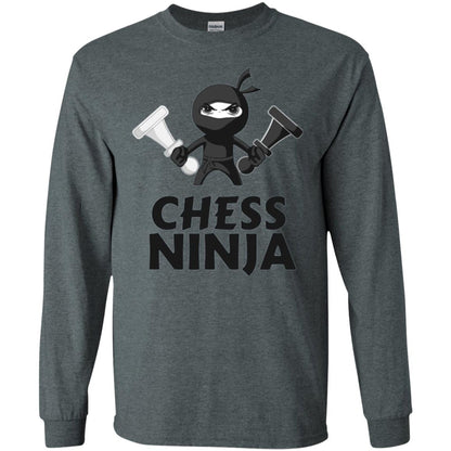 Funny Chess Ninja T-shirt Dark Heather