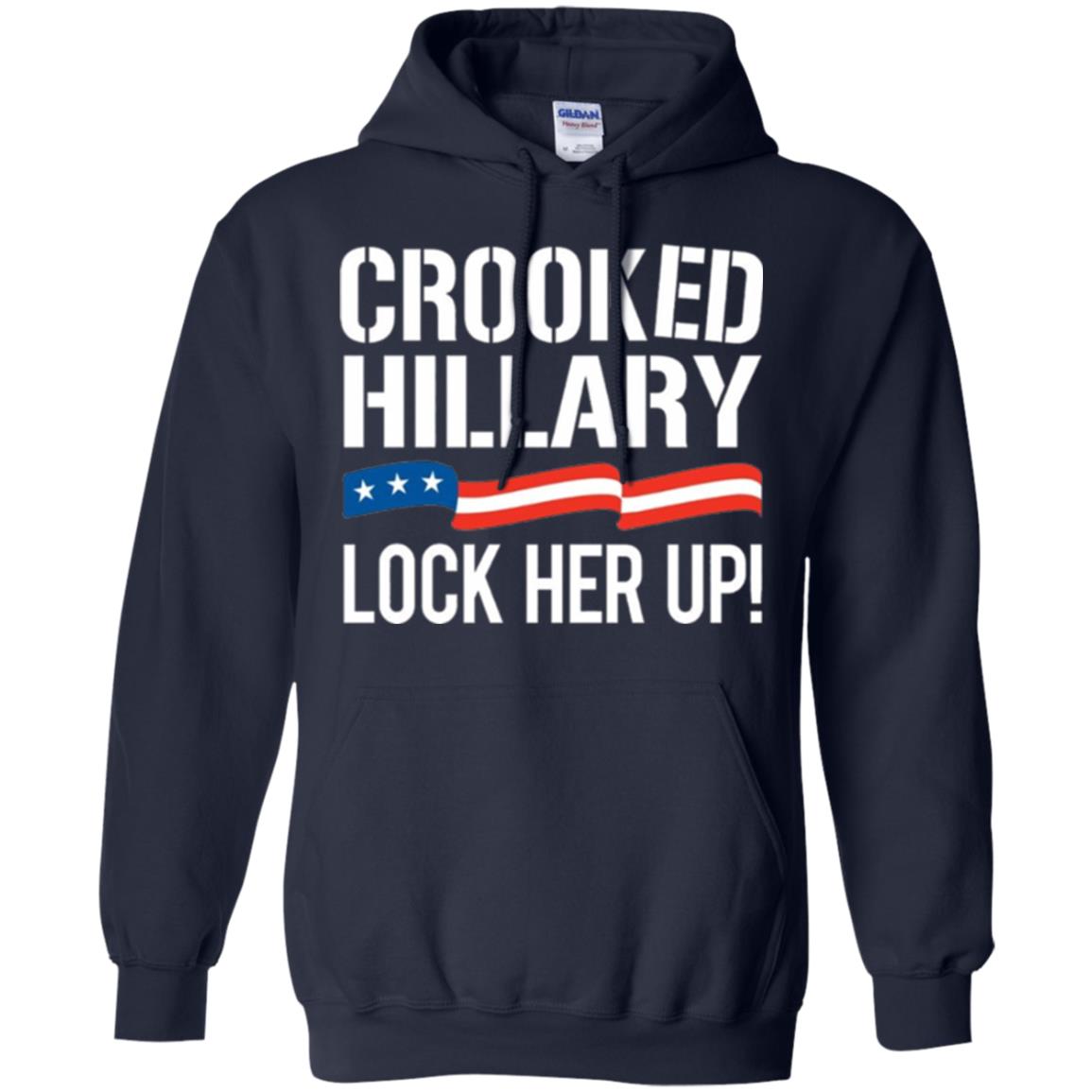 Crooked Hillary Lock Her Up T-shirt Navy