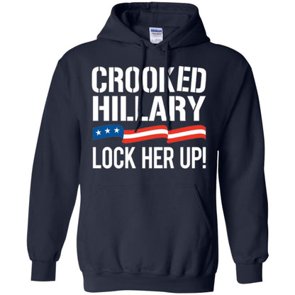 Crooked Hillary Lock Her Up T-shirt Navy