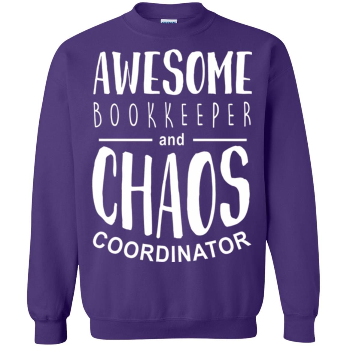 Bookeeper T-shirt Awesome Bookkeeper And Chaos Coordinator Purple