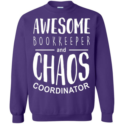Bookeeper T-shirt Awesome Bookkeeper And Chaos Coordinator Purple