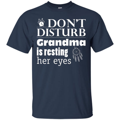 Don't Disturb Grandma Is Resting Her Eyes Funny Grandmom Shirt Navy
