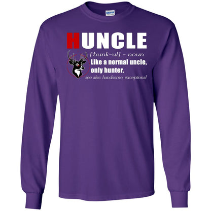 Huncle Definition Like A Normal Uncle Only Hunter Hunting Uncle Gift Shirt For Mens Purple
