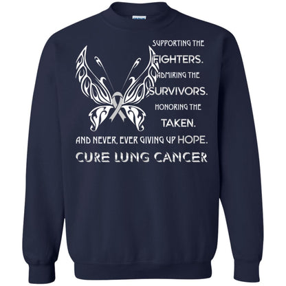 Supporting The Fighters Admiring The Survivors Honoring The Taken And Never Ever Giving Up Hope Cure Lung Cancer Navy