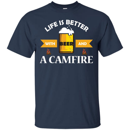 Life Is Better With Beer And A Camfire Shirt Navy