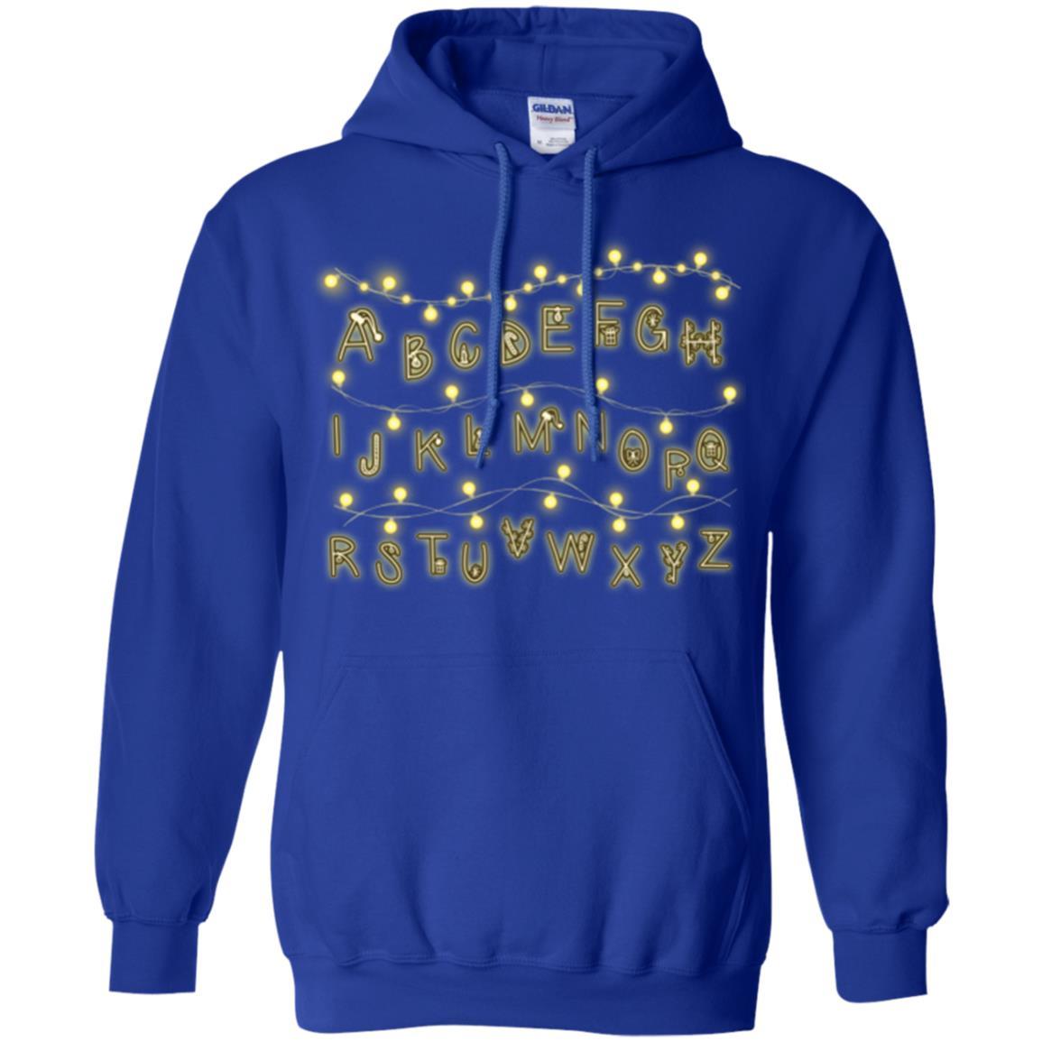 Alphabet Fairy Lights T-shirt Royal