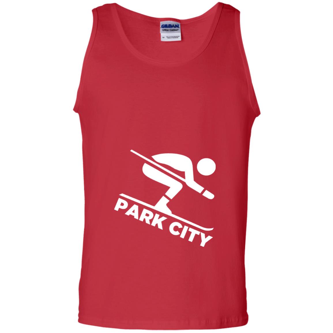 Downhill Skiing T-shirt Park City Utah Red