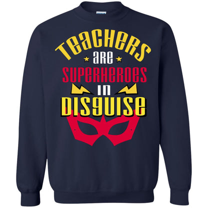 Teachers Are Superheroes In Disguise Movie Fan T-shirt Navy