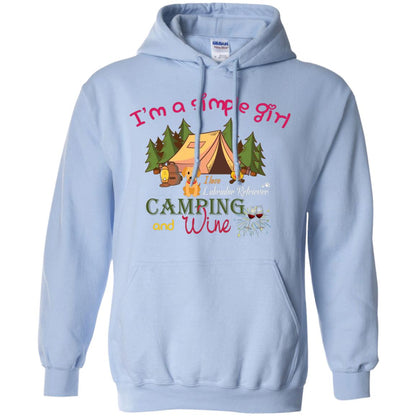 I’m A Simple Girl I Love Labrador Camping And Wine Shirt Light Blue