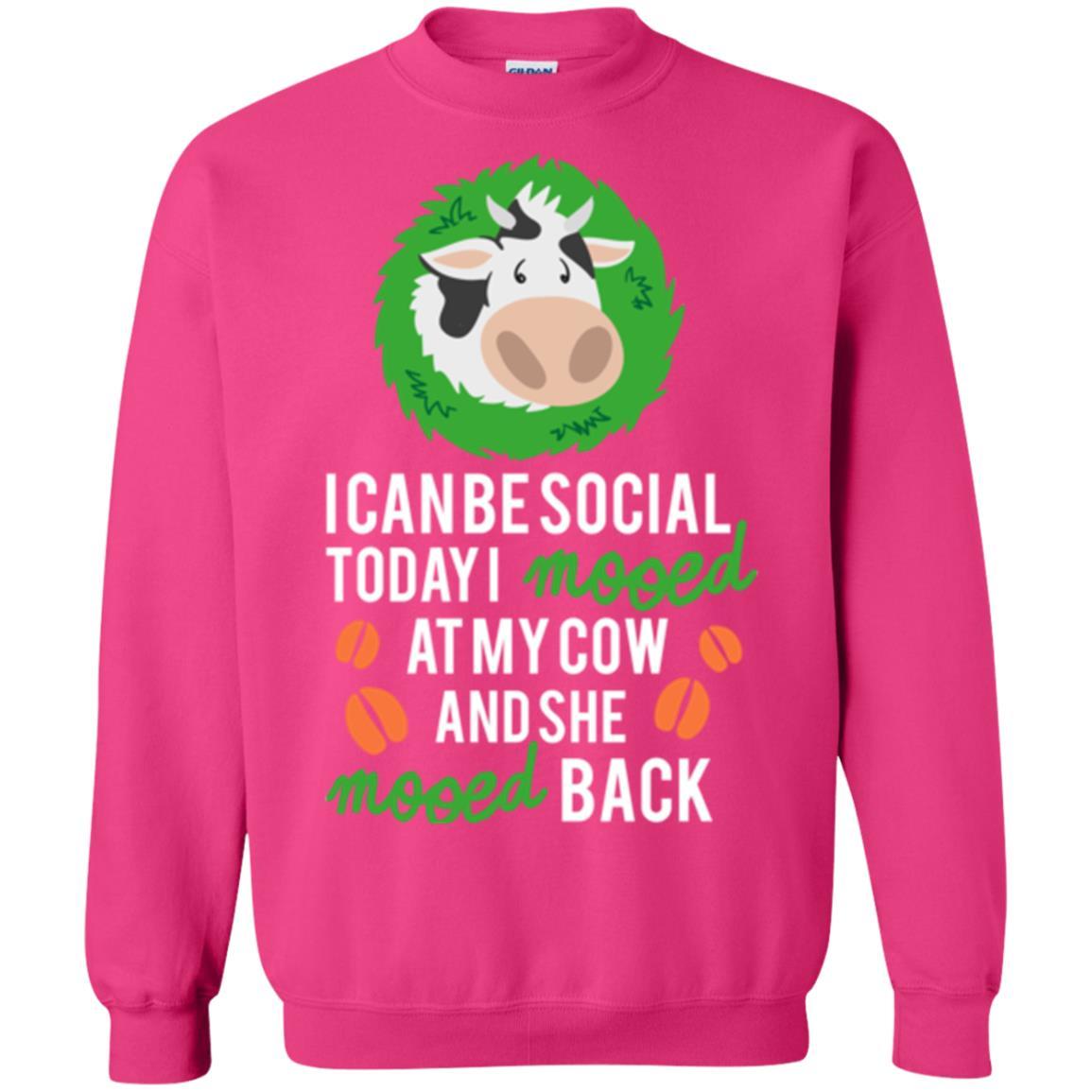 Cow T-shirt I Can Be Social Today I Mooed At My Cow Heliconia