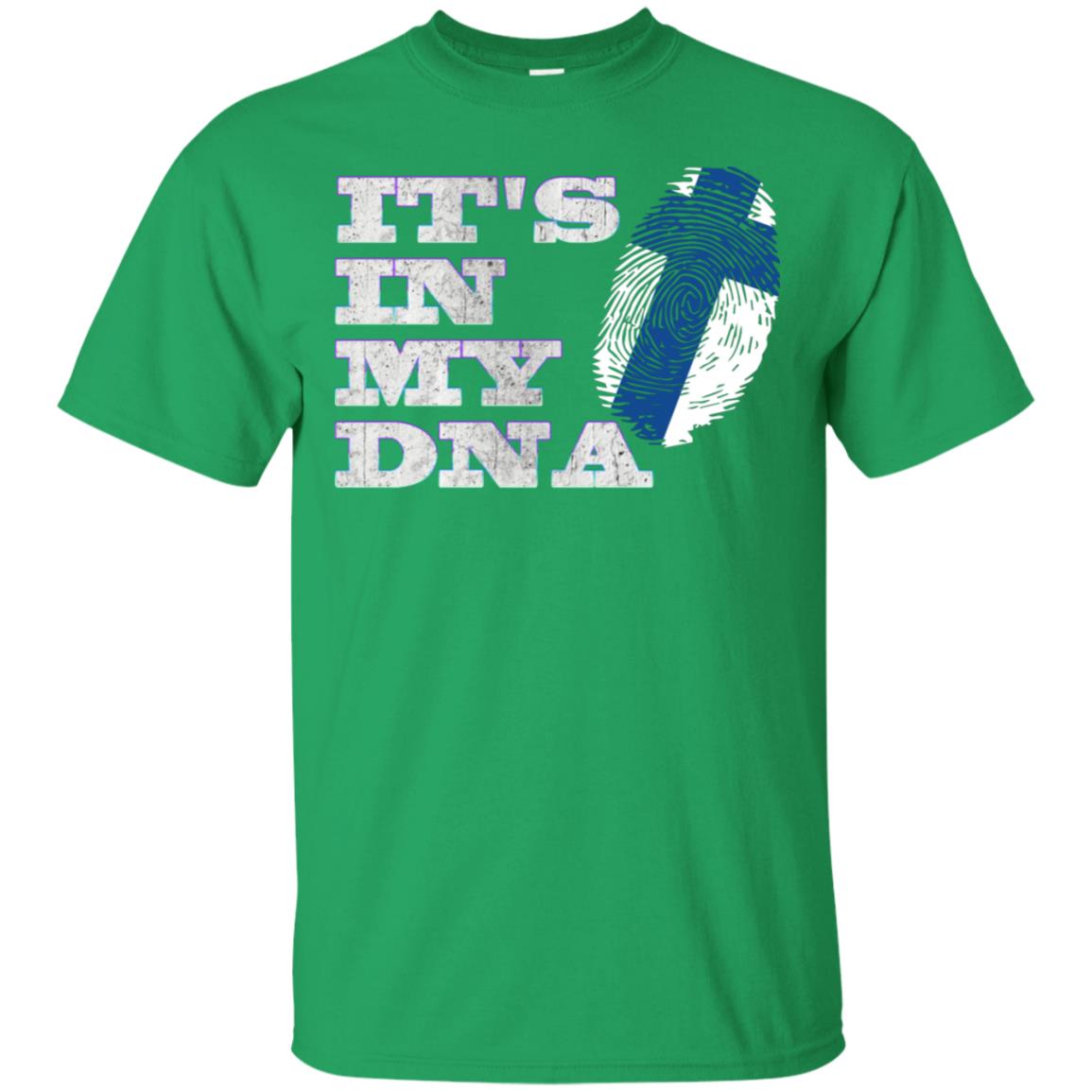 It's In My Dna Finnish Finland Flag Shirt Irish Green
