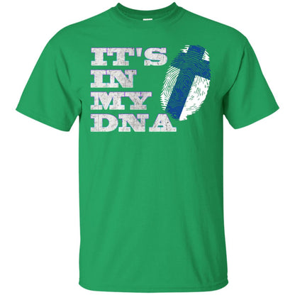 It's In My Dna Finnish Finland Flag Shirt Irish Green
