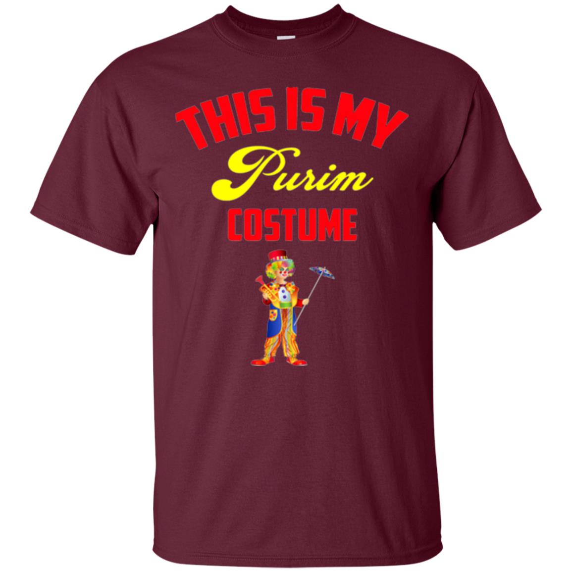 This Is My Purim Costume Purim Day T-shirt Maroon