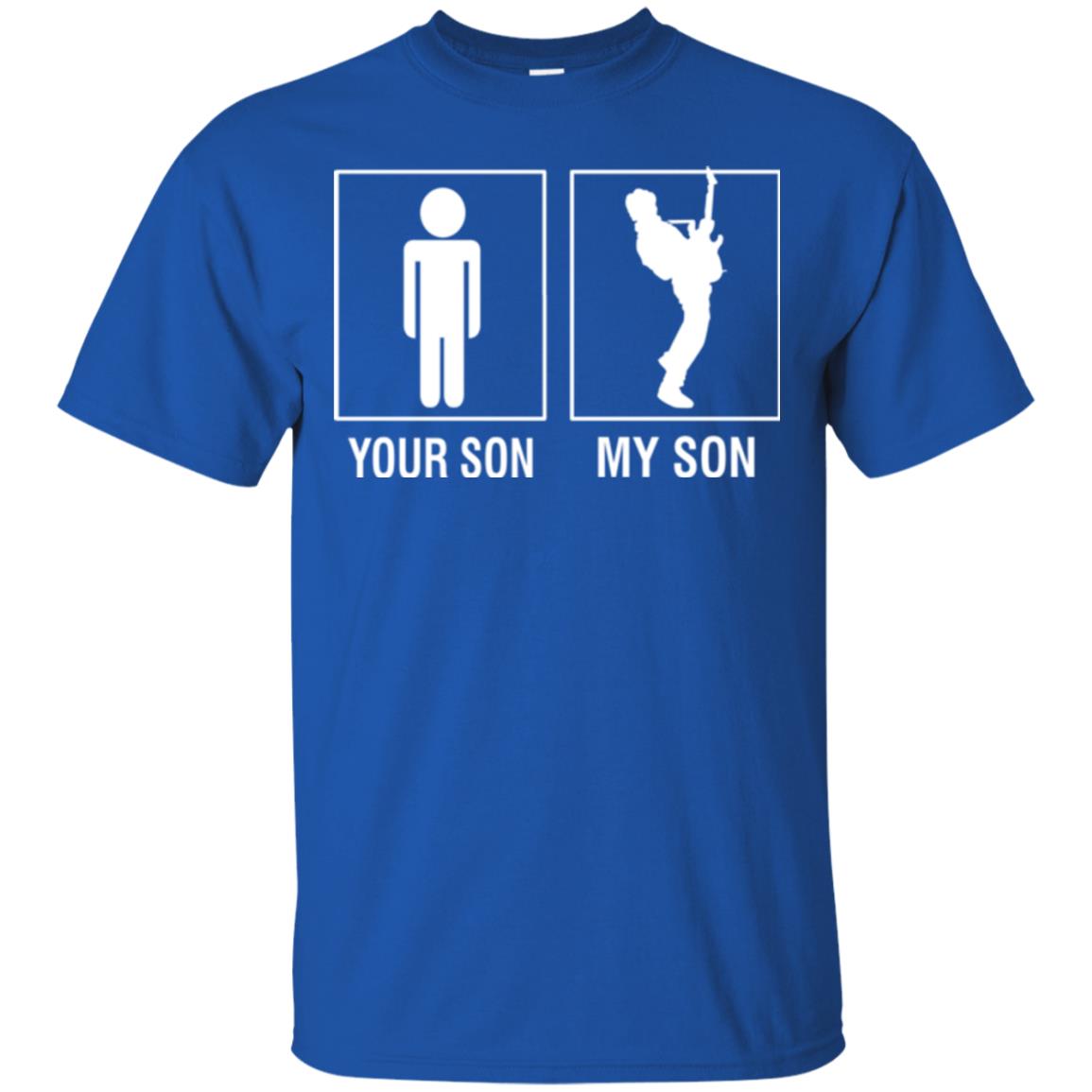 My Son Plays Guitar Daddy Shirt Royal
