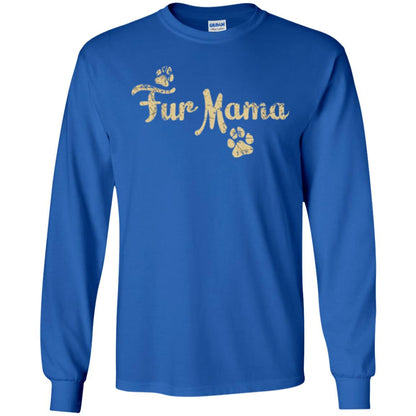 Fur Mama Mommy Love Dog T-shirt Royal