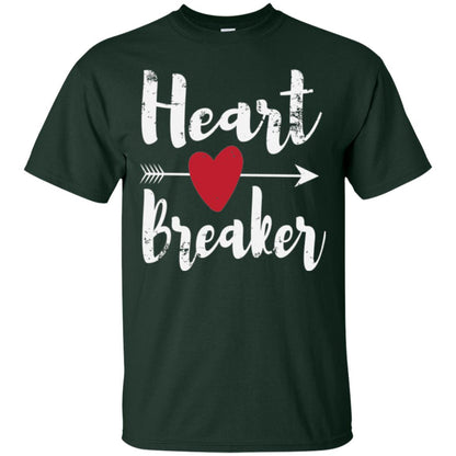 Valentines Day T-shirt Heart Breaker T-shirt Forest Green