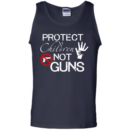 Anti Gun T-shirt Protect Children Not Gun Navy