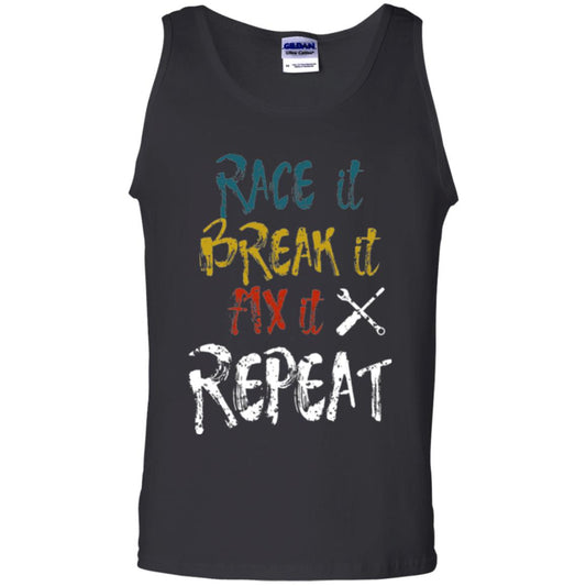 Mechanic T-shirt Race It Break It Fix It Repeat Black
