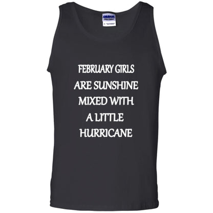 February Girls Are Sunshine Mixed With A Little Hurricane T-shirt Black