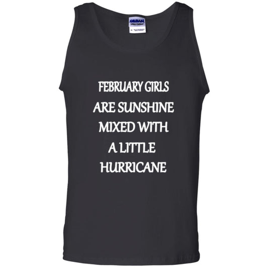 February Girls Are Sunshine Mixed With A Little Hurricane T-shirt Black