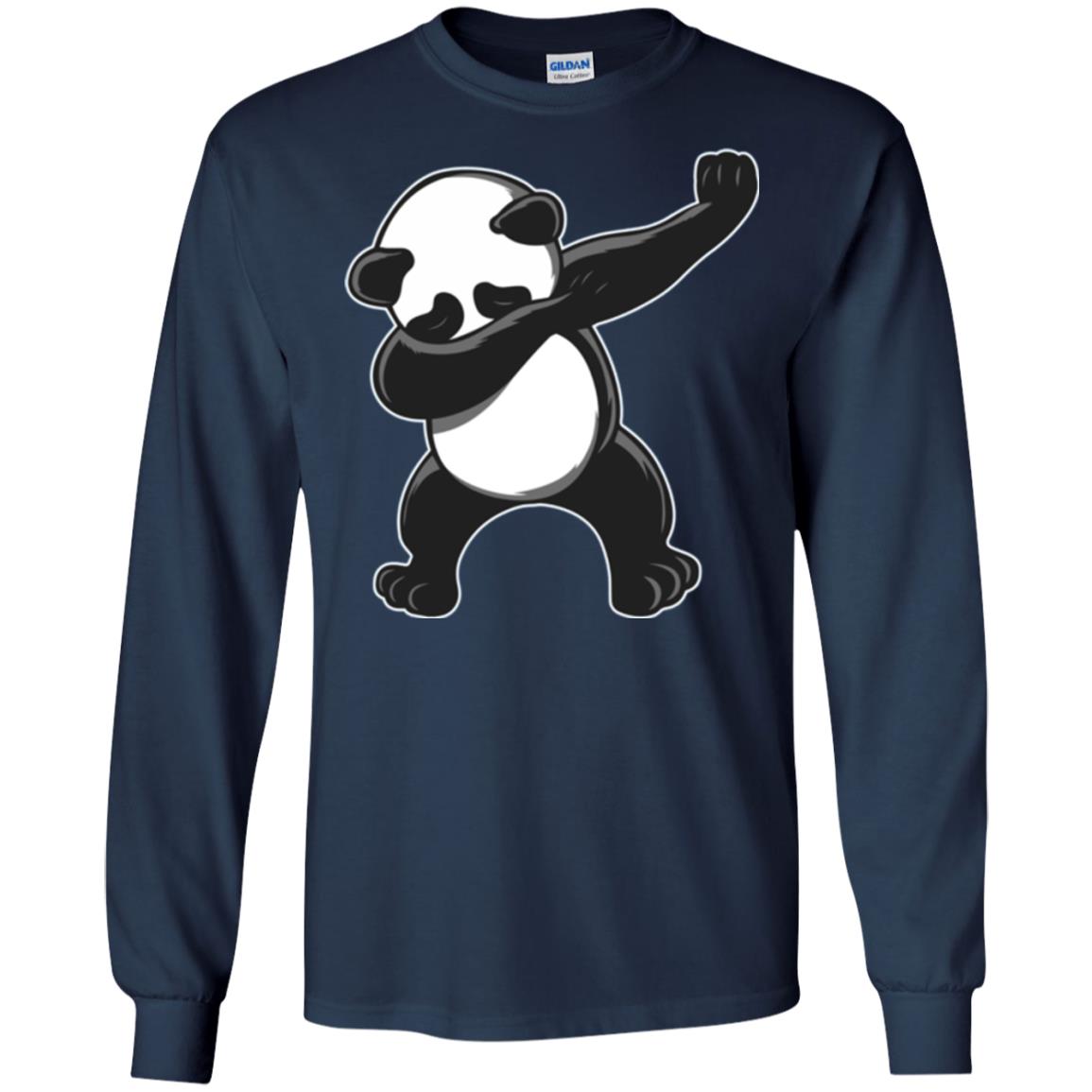 Funny Panda Dab T-shirt Cute Dabbing Panda Navy