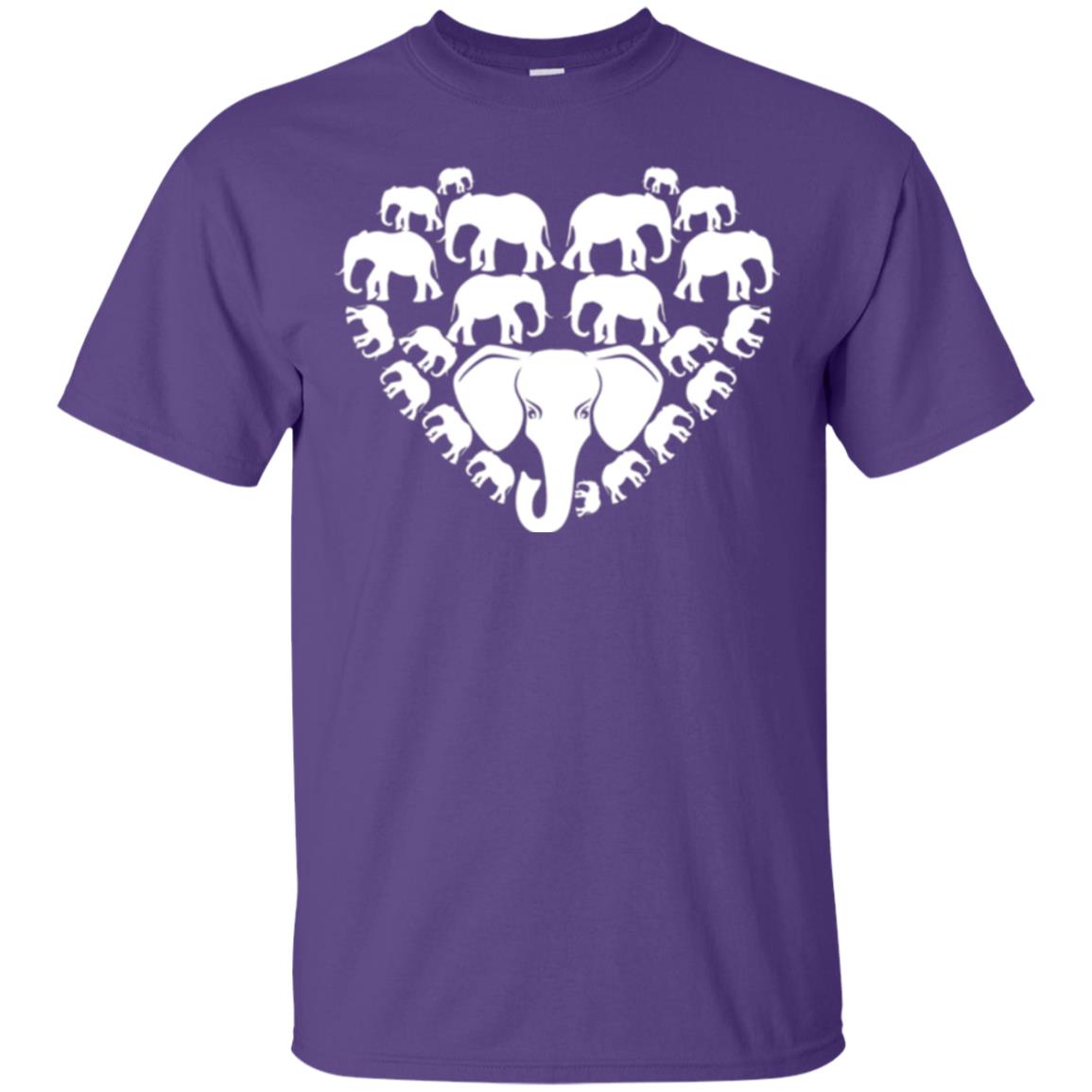 Elephant Lovers T-shirt Special Elephant Heart Purple